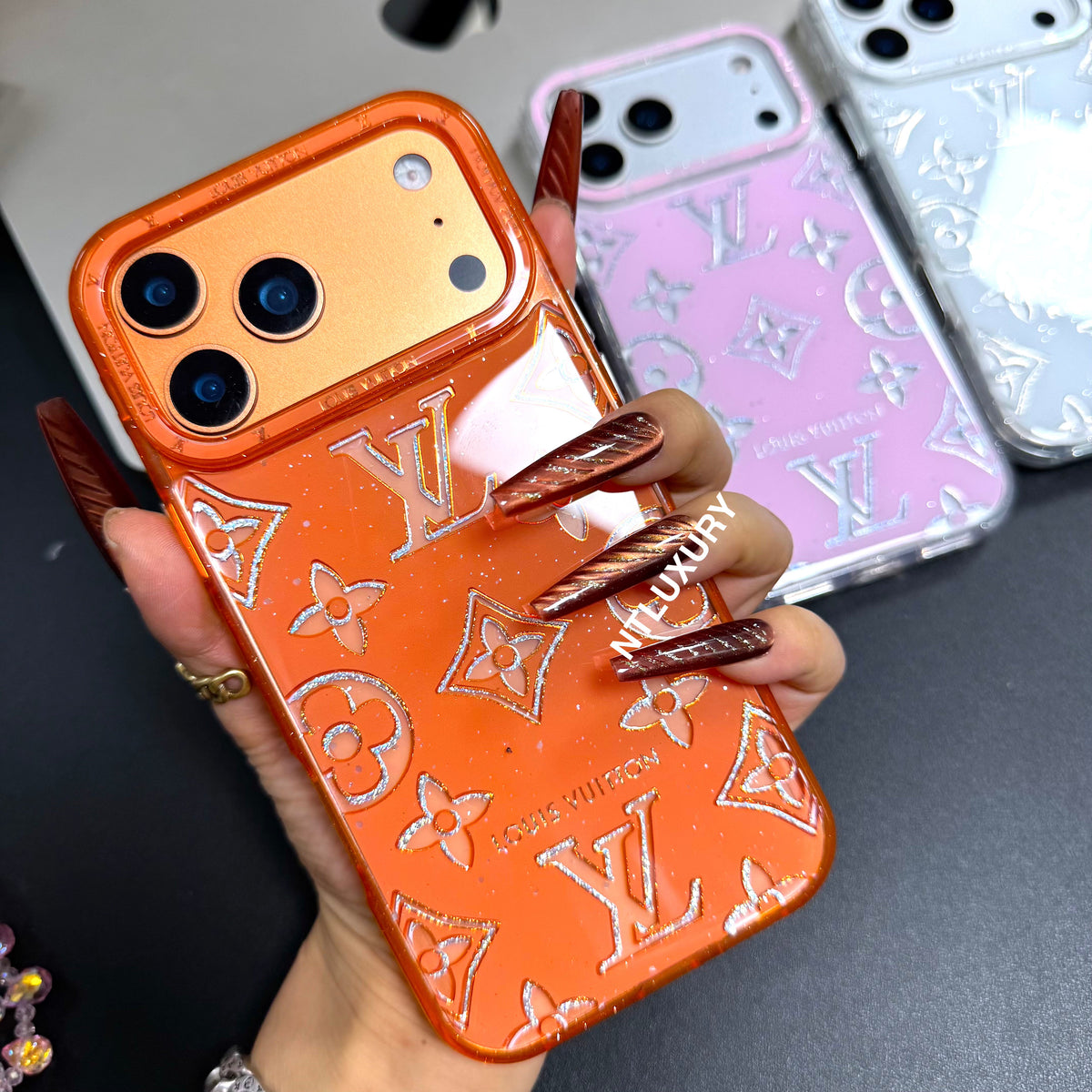 Coque de téléphone motif amour mignon avec sangle