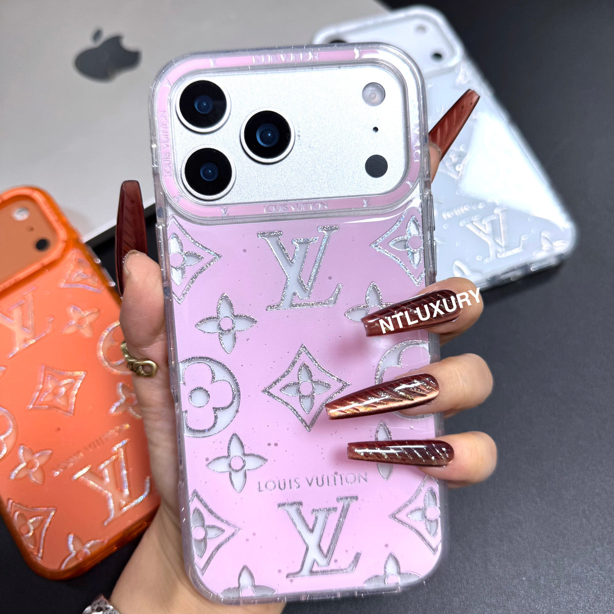 Coque de téléphone motif amour mignon avec sangle