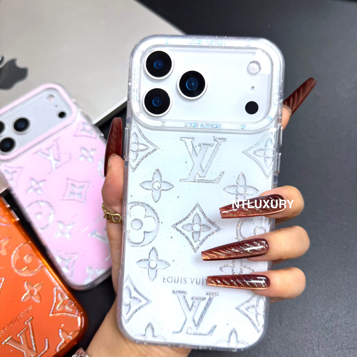 Coque de téléphone motif amour mignon avec sangle