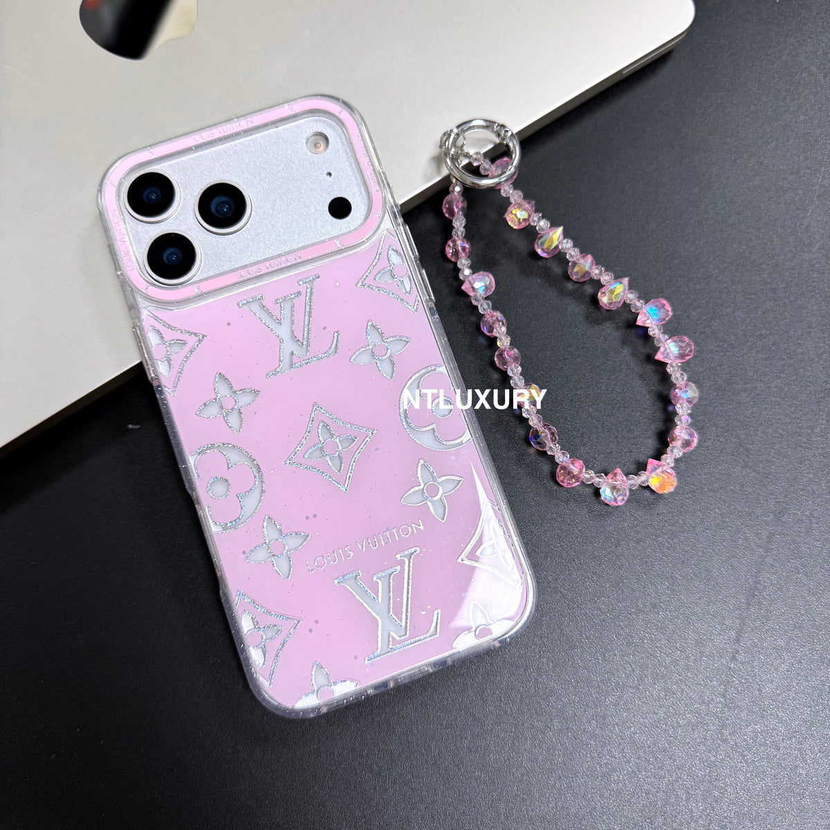 Coque de téléphone motif amour mignon avec sangle