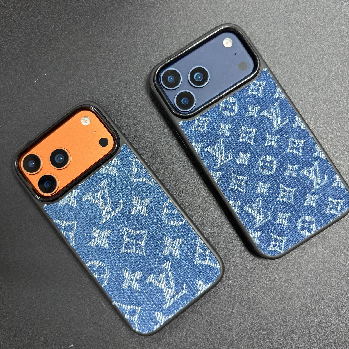 Funda para teléfono con diseño Denim Love y MagSafe