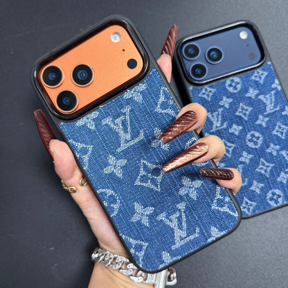 Funda para teléfono con diseño Denim Love y MagSafe