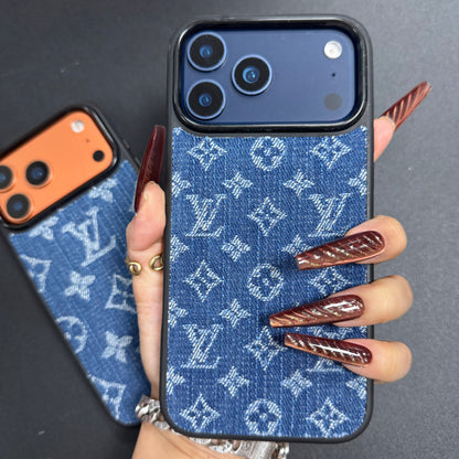 Funda para teléfono con diseño Denim Love y MagSafe