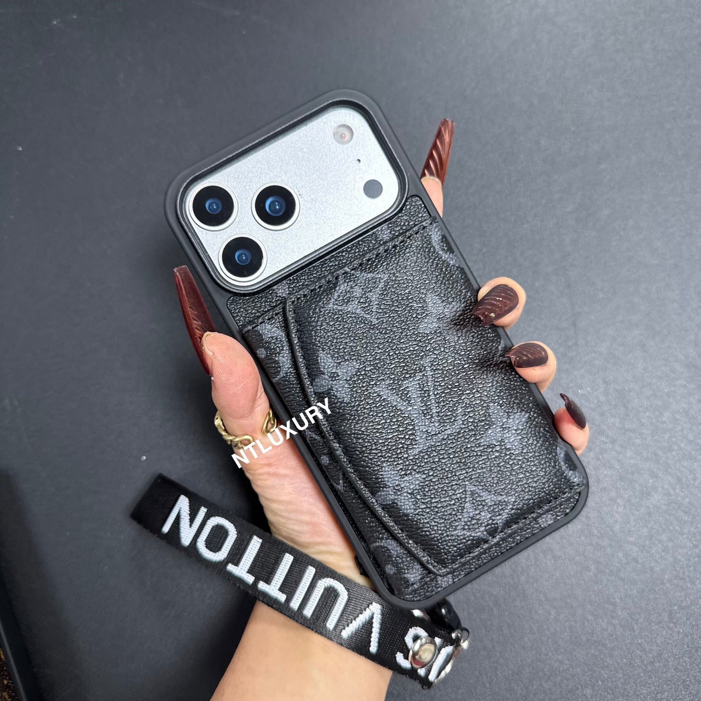 Vintage Floral Design Phone Case with Wallet