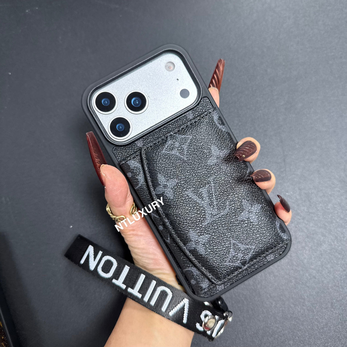 Vintage Floral Design Phone Case with Wallet