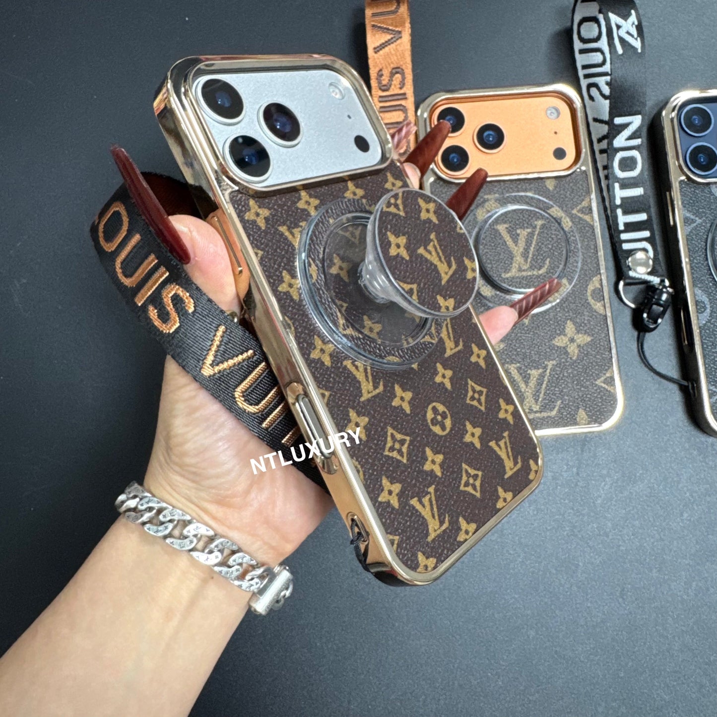 Vintage Floral Design Phone Case With Magsafe Holder