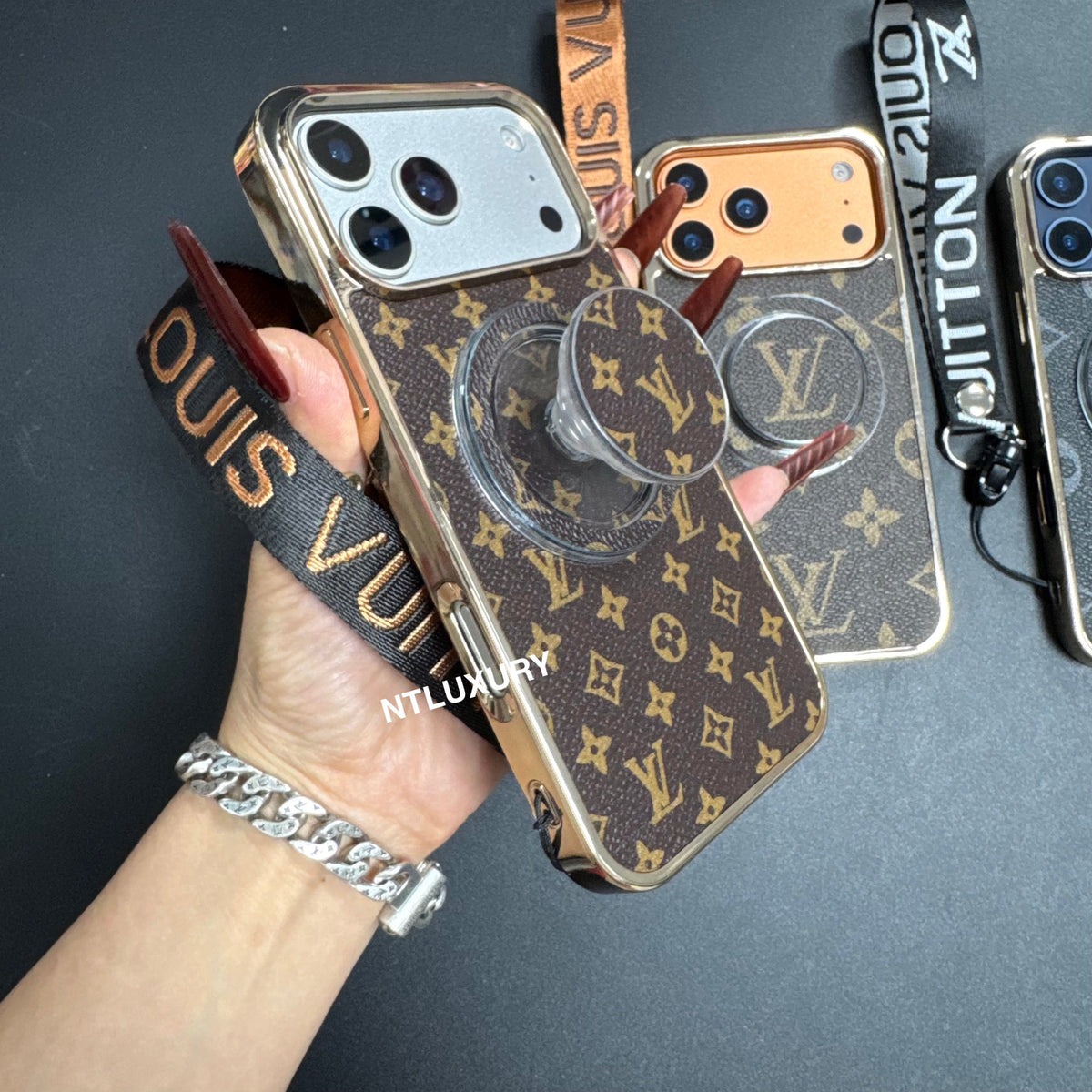 Vintage Floral Design Phone Case With Magsafe Holder