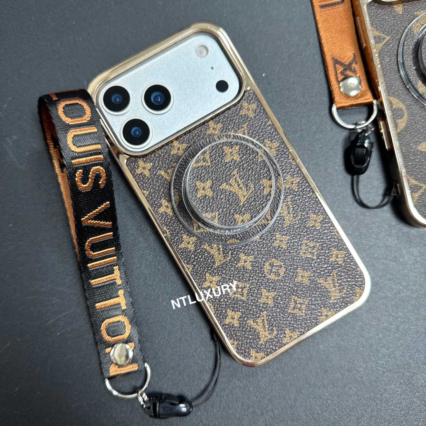 Vintage Floral Design Phone Case With Magsafe Holder