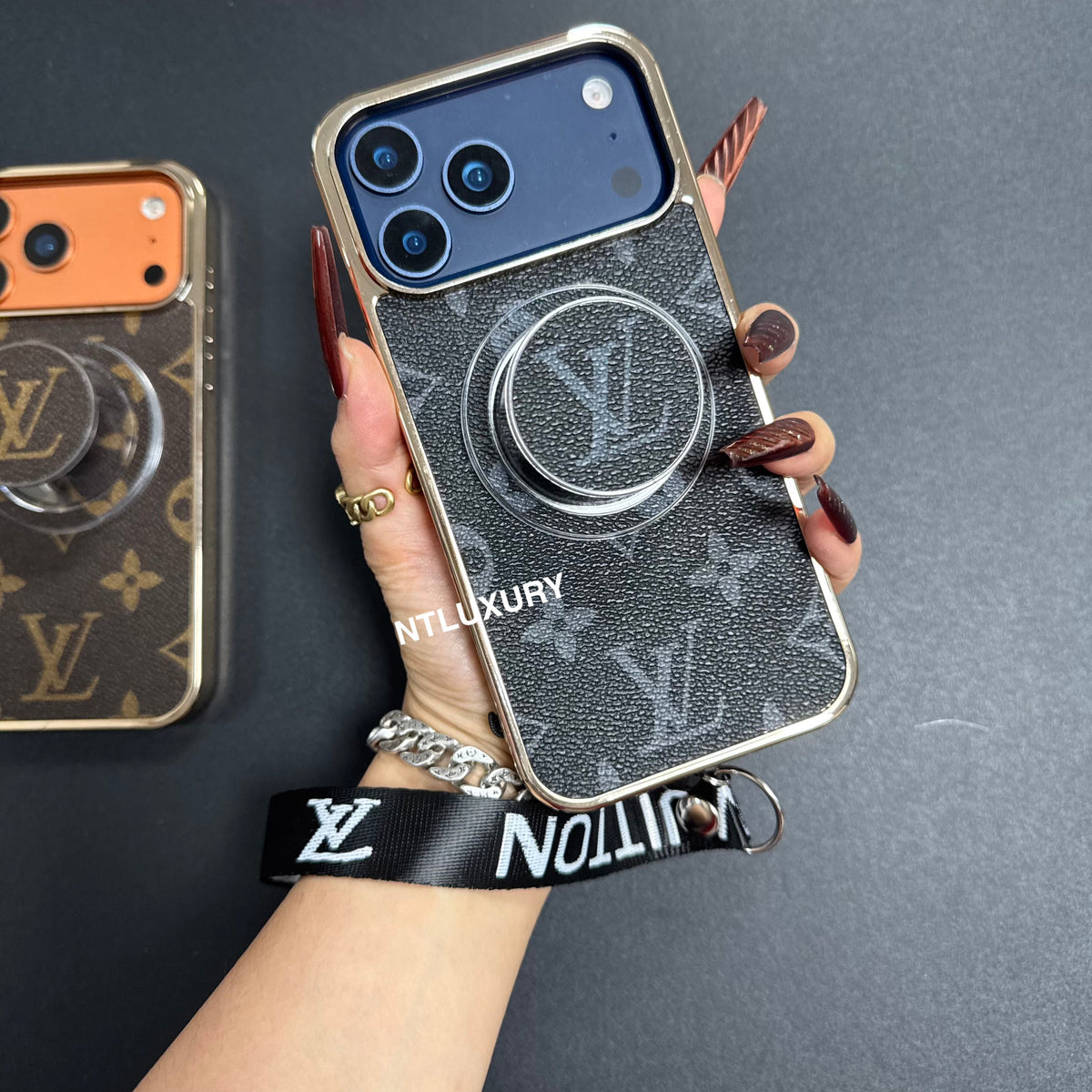 Vintage Floral Design Phone Case With Magsafe Holder