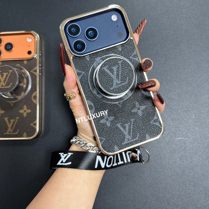 Vintage Floral Design Phone Case With Magsafe Holder