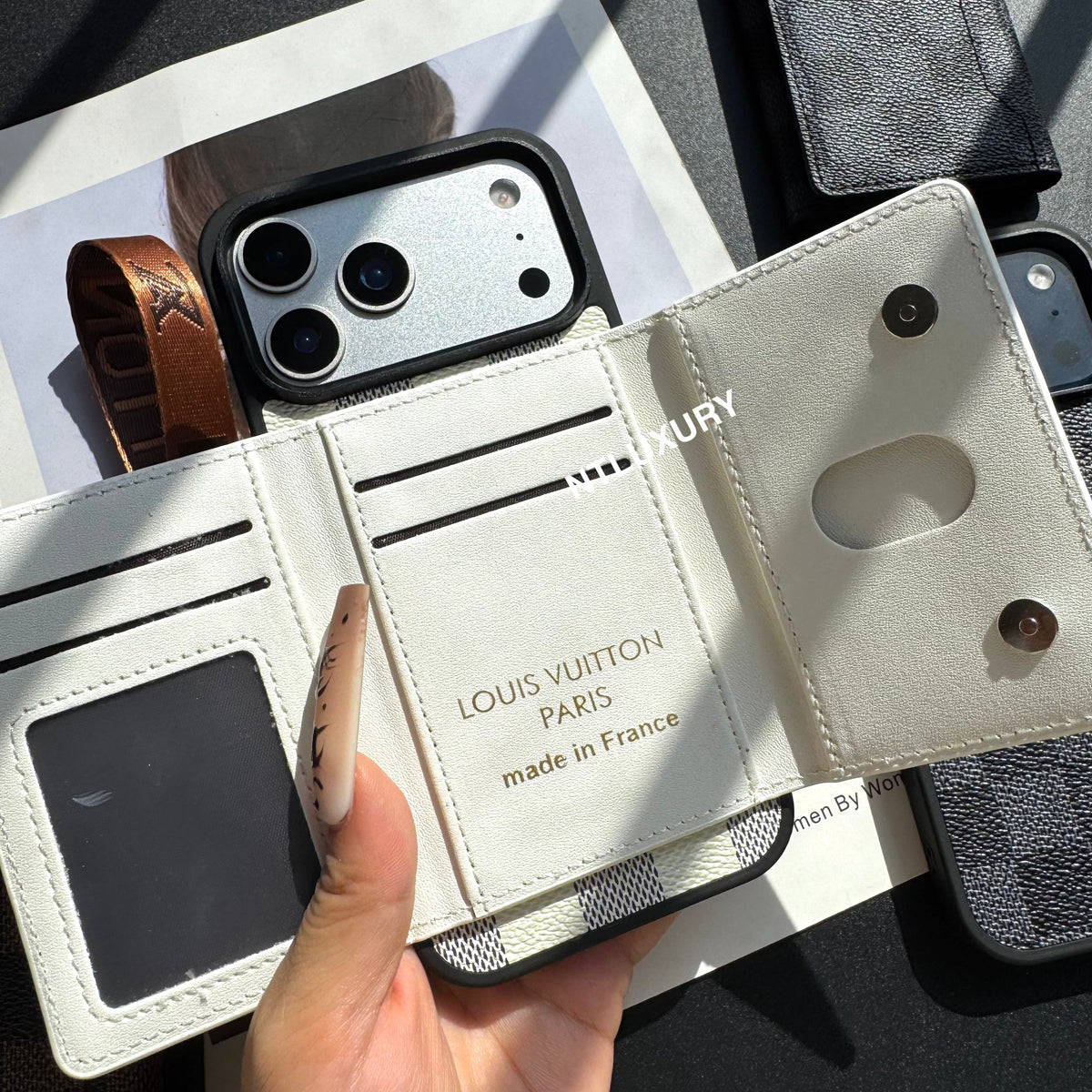 MagSafe-Hülle mit MagSafe Wallet 3er-Set (Geflecht Liebe)