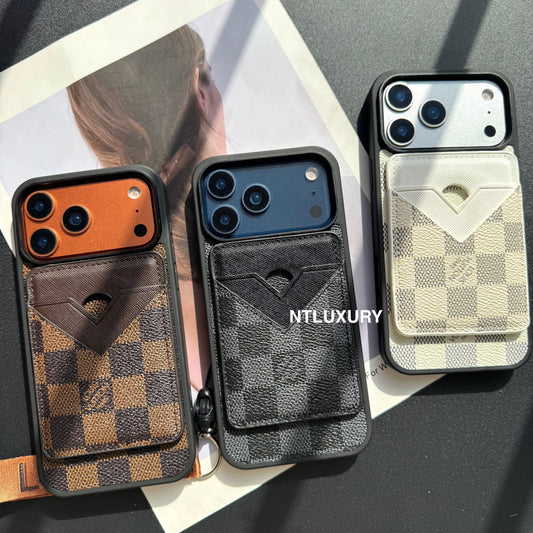 Magsafe Case with Magsafe Pocket 2 Set With Strap (Latticed Love)
