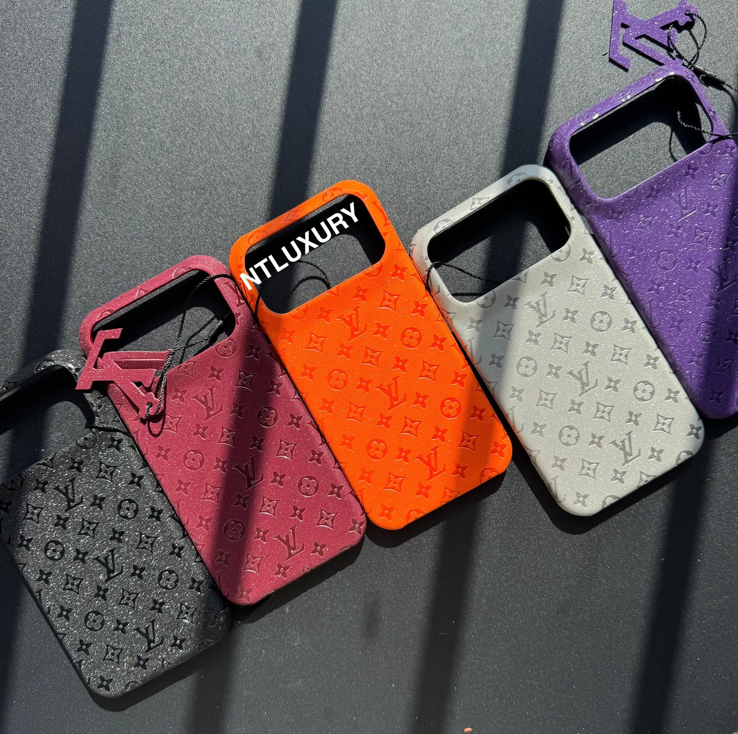 Glitter Leather Little Love Girl Phone Case