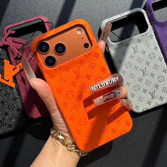 Glitter Leather Little Love Girl Phone Case