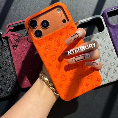 Glitter Leather Little Love Girl Phone Case