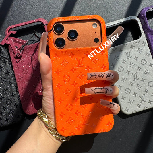Glitter Leather Little Love Girl Phone Case