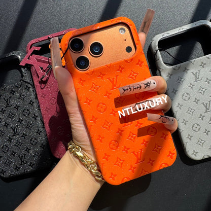 Glitter Leather Little Love Girl Phone Case