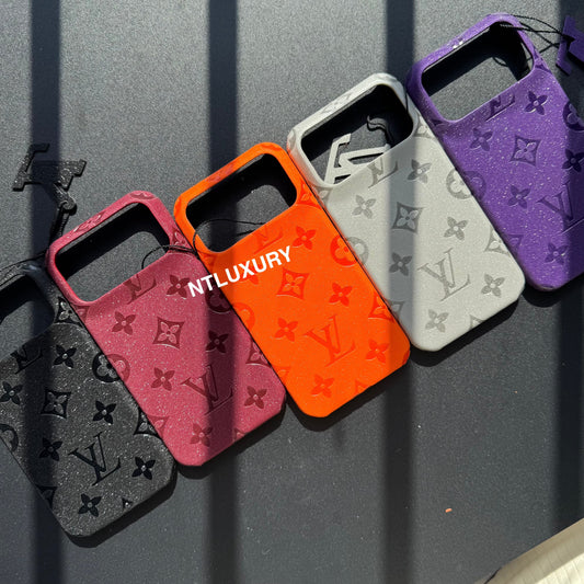 Glitter Leather Love Girl Phone Case