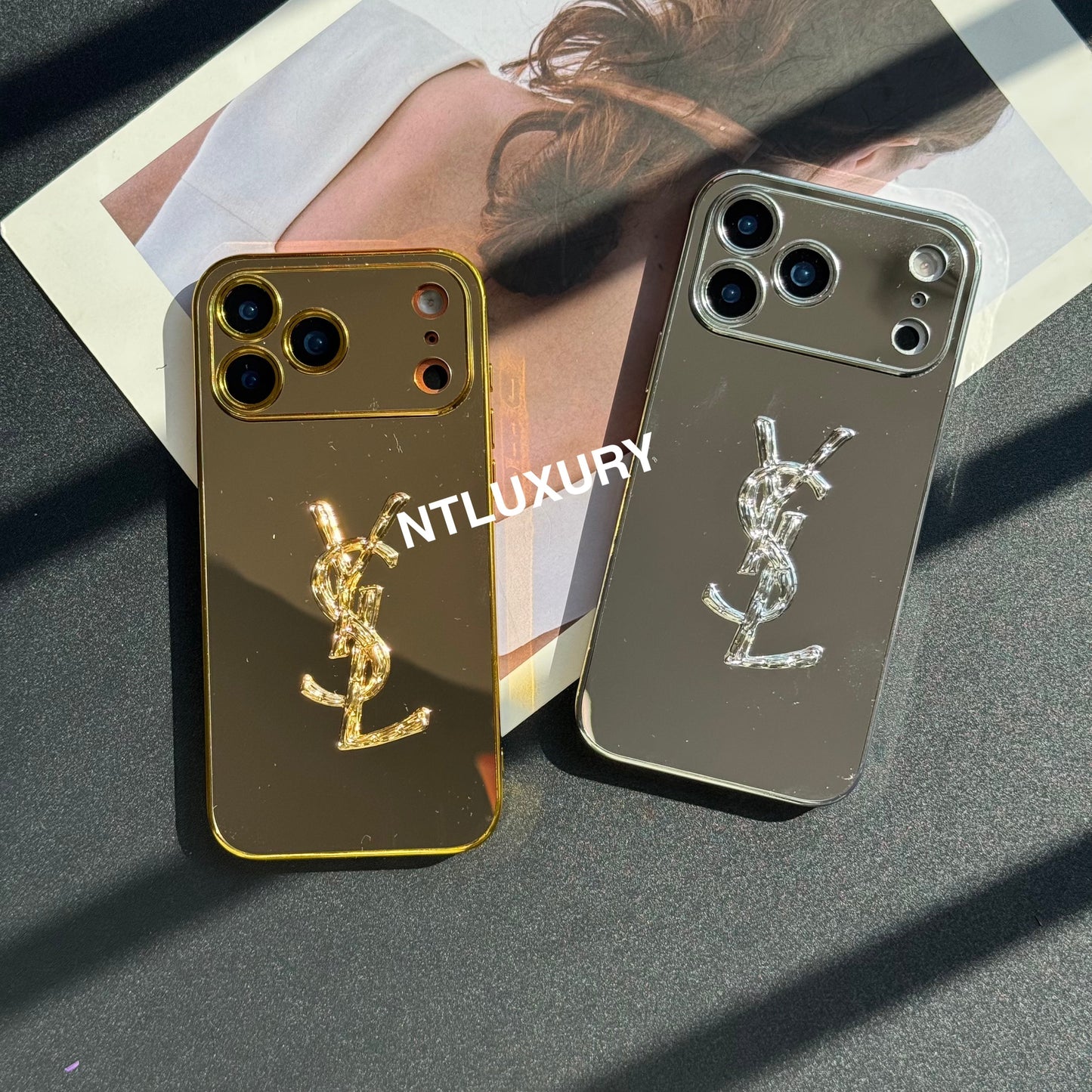Mirror Yes Girl Glitter Phone Case
