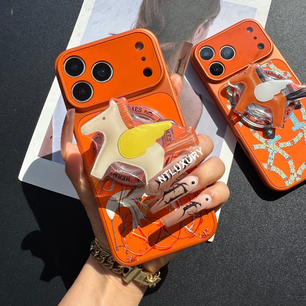 Orange Juice Magsafe Case with Holder (Horse)