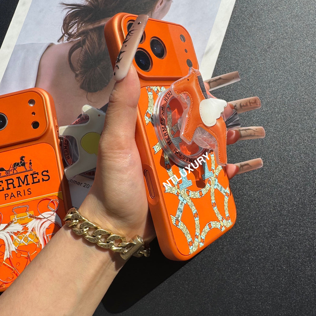 Orange Juice Magsafe Case with Holder (Horse)