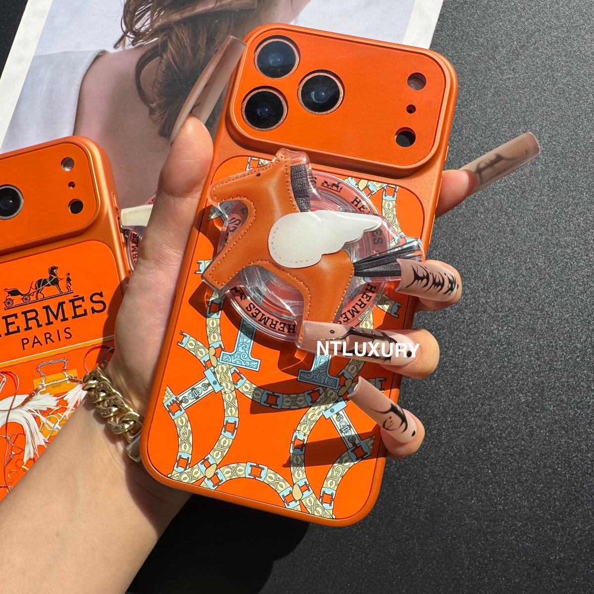 Orange Juice Magsafe Case with Holder (Horse)