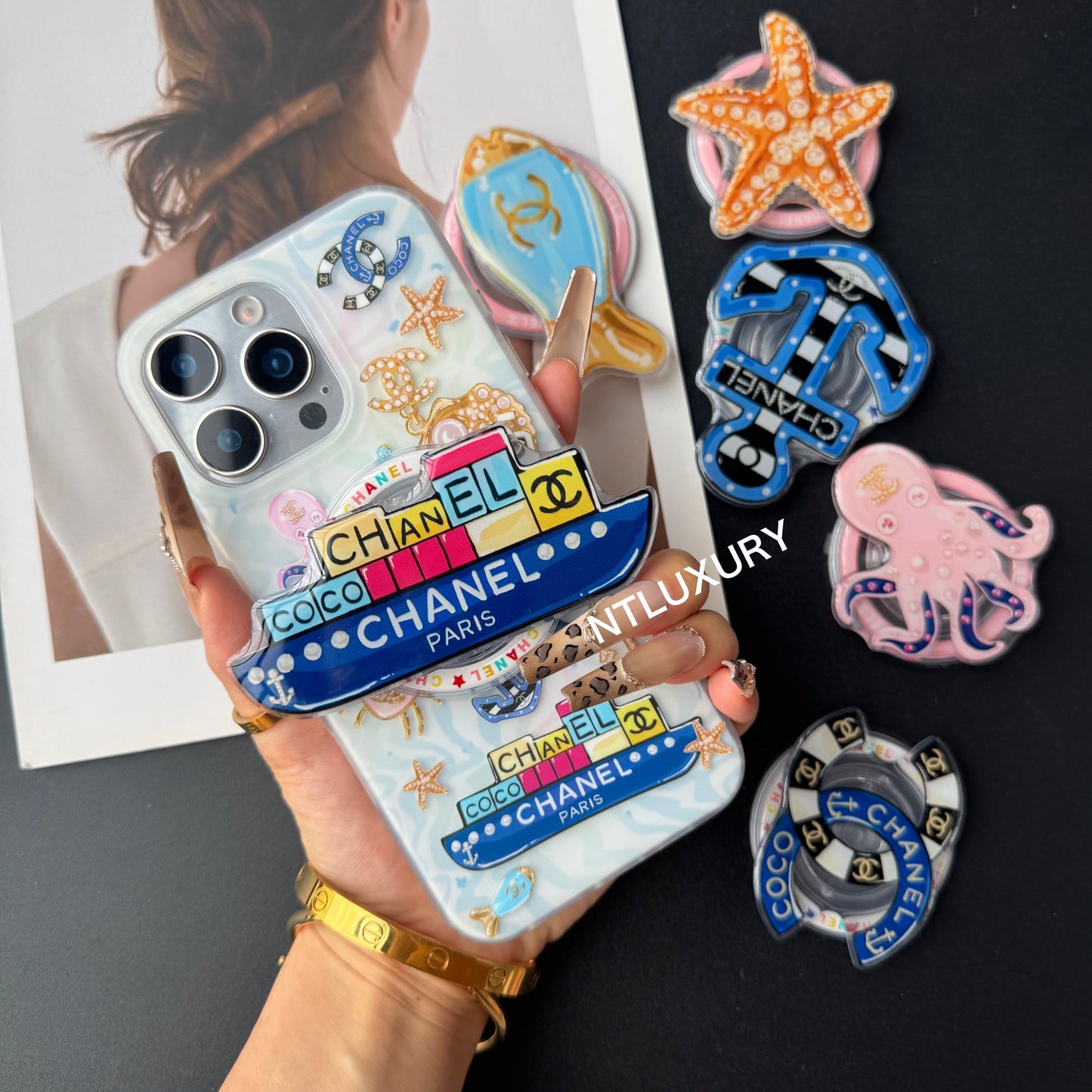 Ocean Design For Girl Phone Case with MagSafe Holder