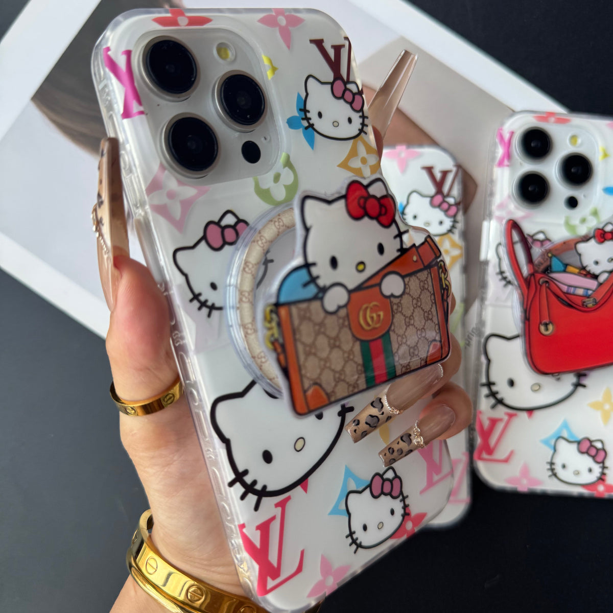Coque de téléphone Cat Love 2 Design avec support MagSafe