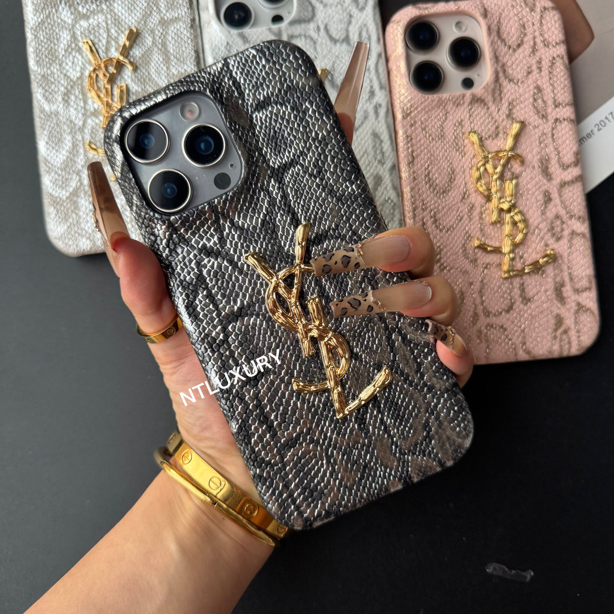 Coque de téléphone effet peau de serpent OUI