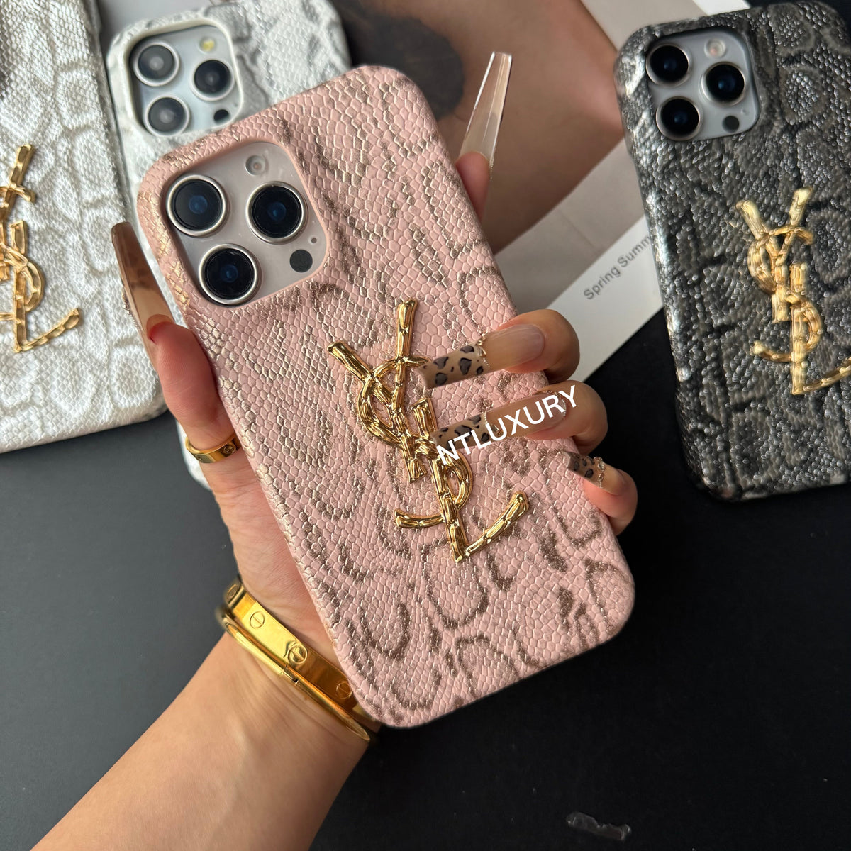 Coque de téléphone effet peau de serpent OUI