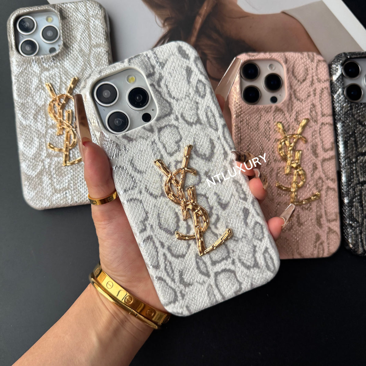 Coque de téléphone effet peau de serpent OUI