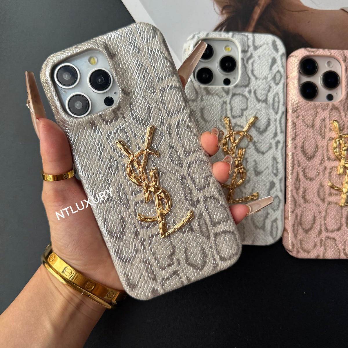 Coque de téléphone effet peau de serpent OUI