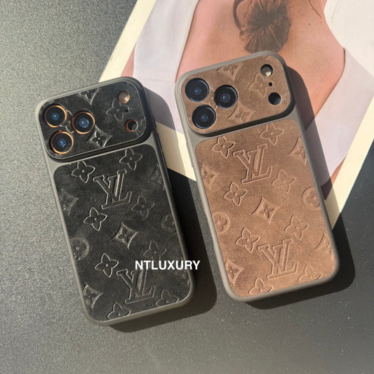 Étui de téléphone en suède motif amour