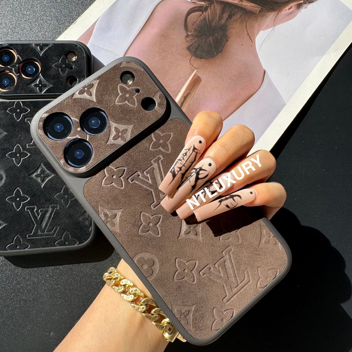 Suede Love Design Phone Case