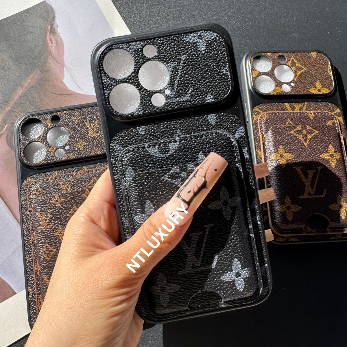 Design fantaisie traditionnel avec porte-cartes MagSafe
