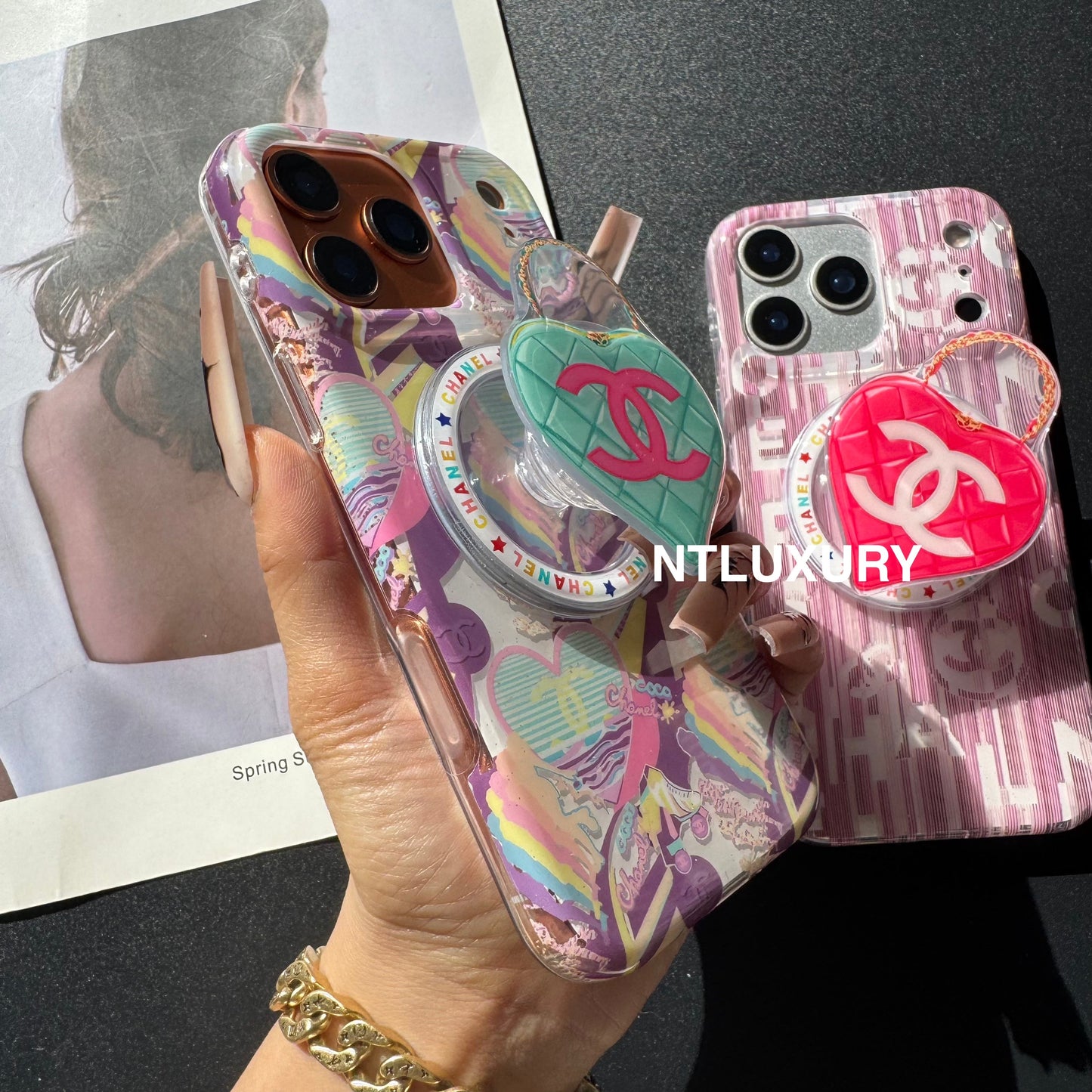 Around Design Phone Case With Heart Magsafe Holder