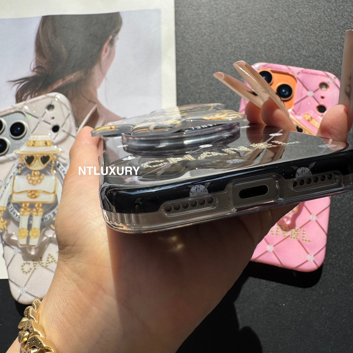 Jolie coque de téléphone Magsafe CC Lady avec support