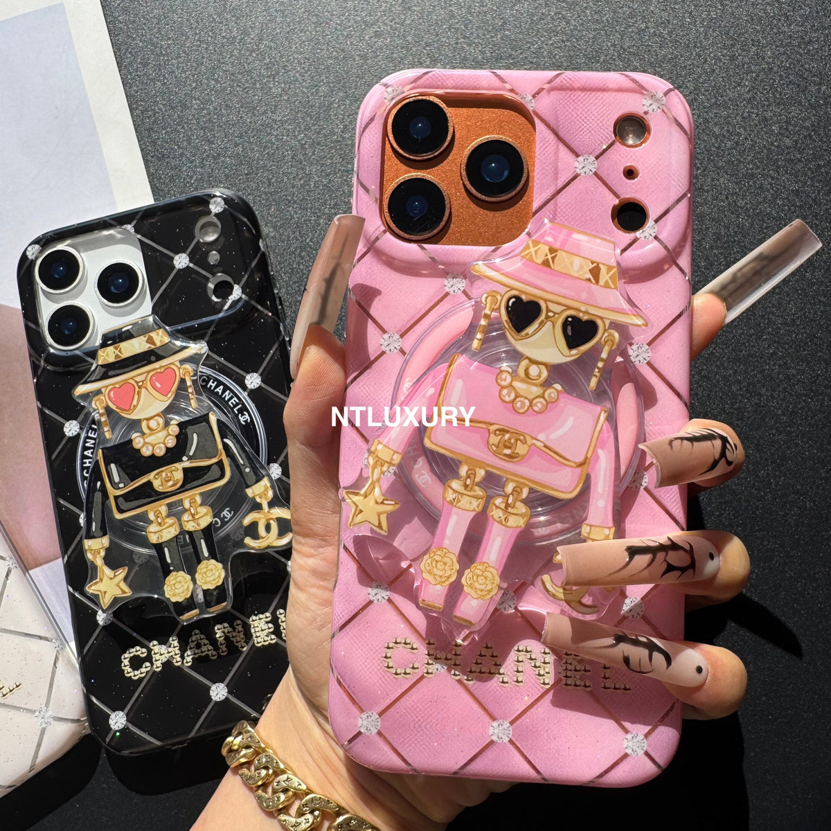 Jolie coque de téléphone Magsafe CC Lady avec support