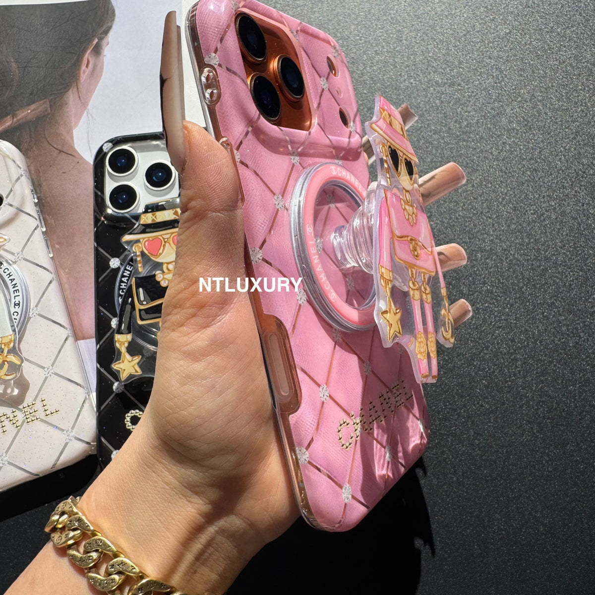 Jolie coque de téléphone Magsafe CC Lady avec support
