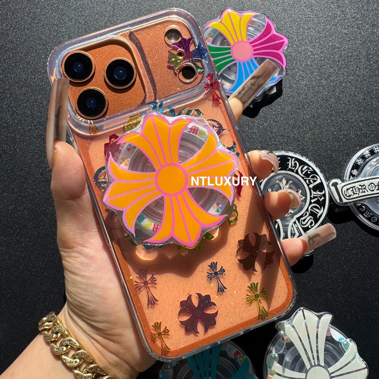 Colorful Cross Chrome Magsafe Phone Case