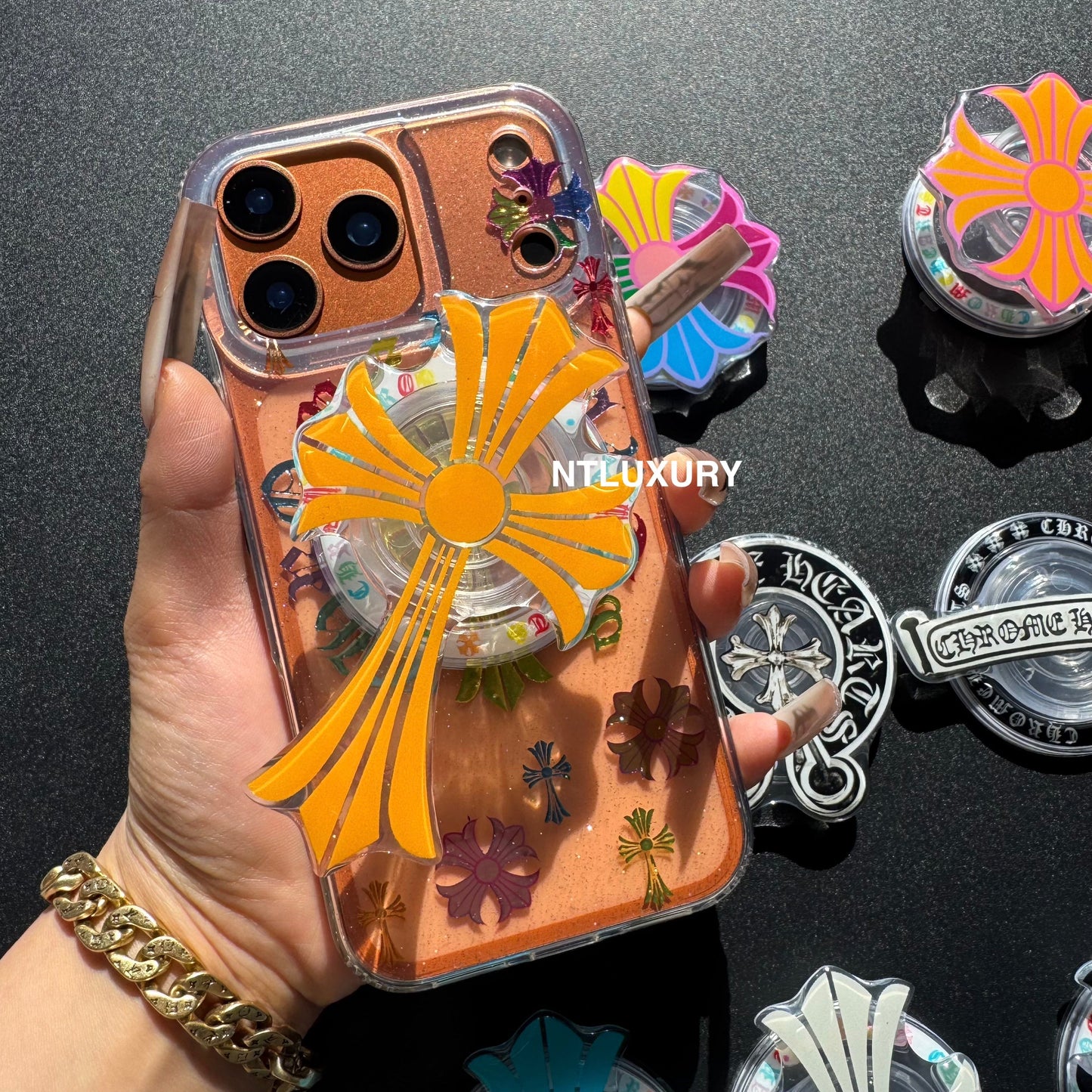Colorful Cross Chrome Magsafe Phone Case