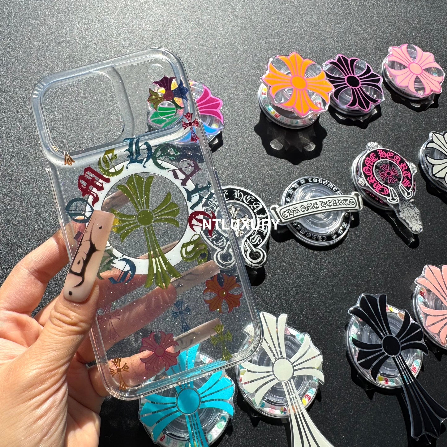 Colorful Cross Chrome Magsafe Phone Case