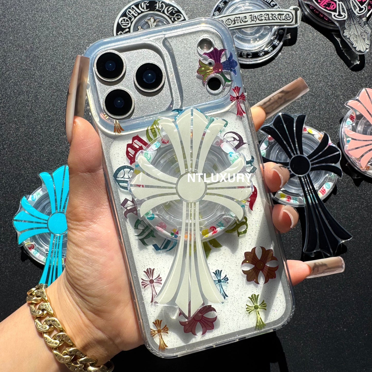Colorful Cross Chrome Magsafe Phone Case