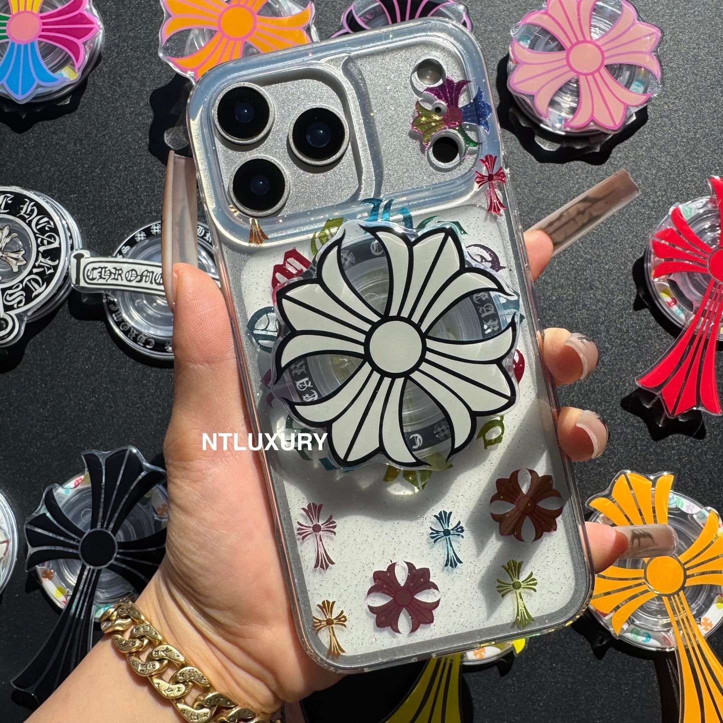 Colorful Cross Chrome Magsafe Phone Case