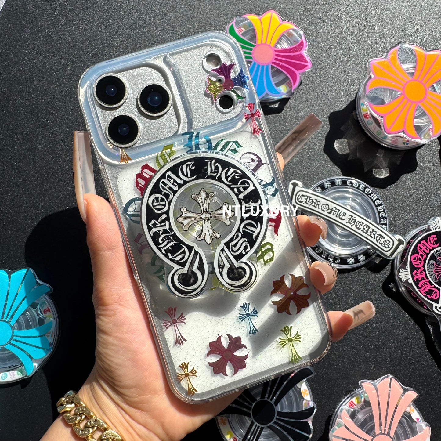 Colorful Cross Chrome Magsafe Phone Case