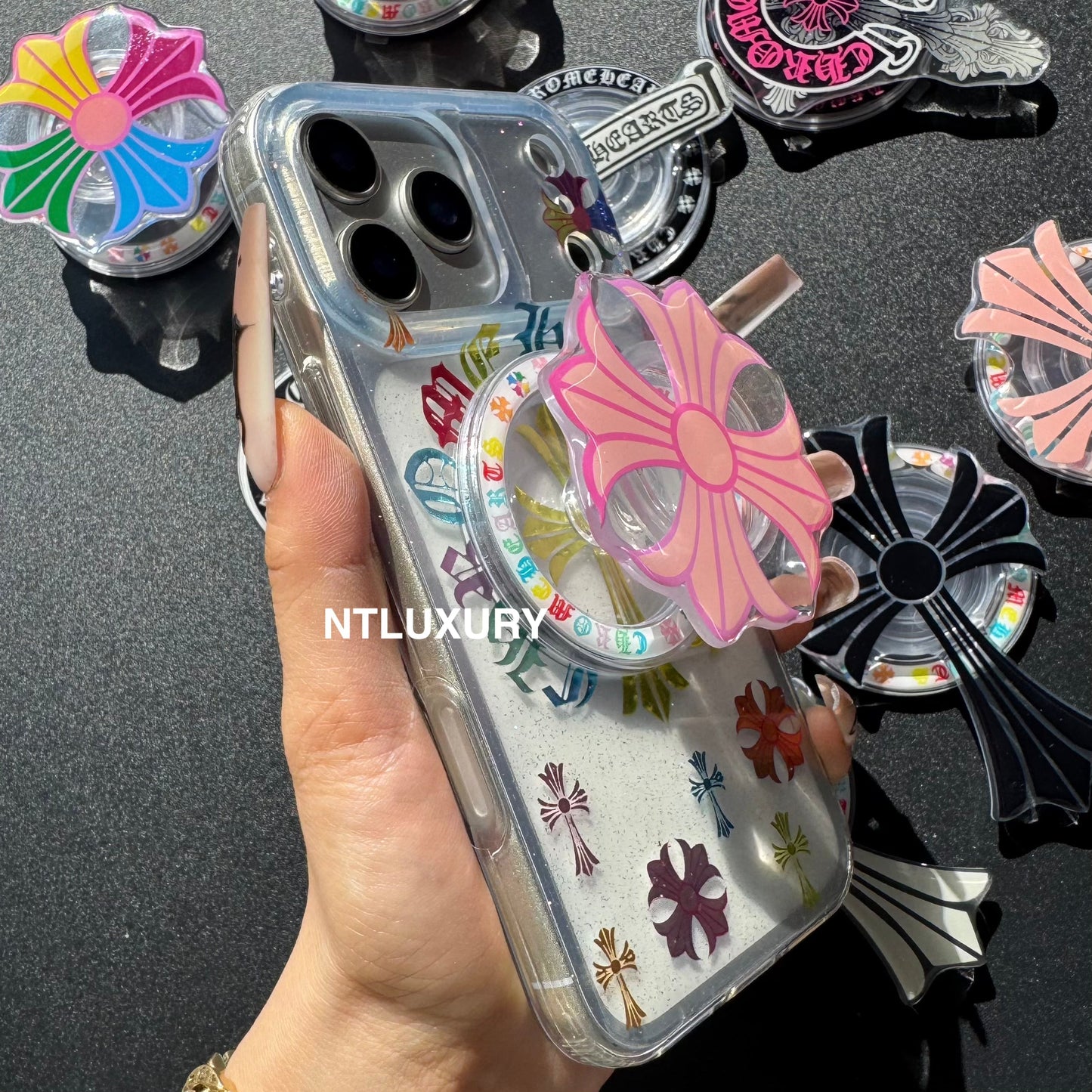 Colorful Cross Chrome Magsafe Phone Case