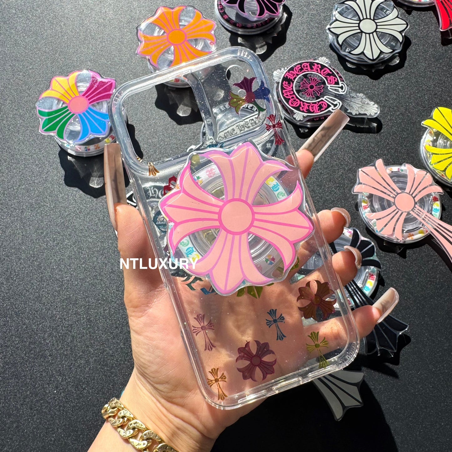 Colorful Cross Chrome Magsafe Phone Case