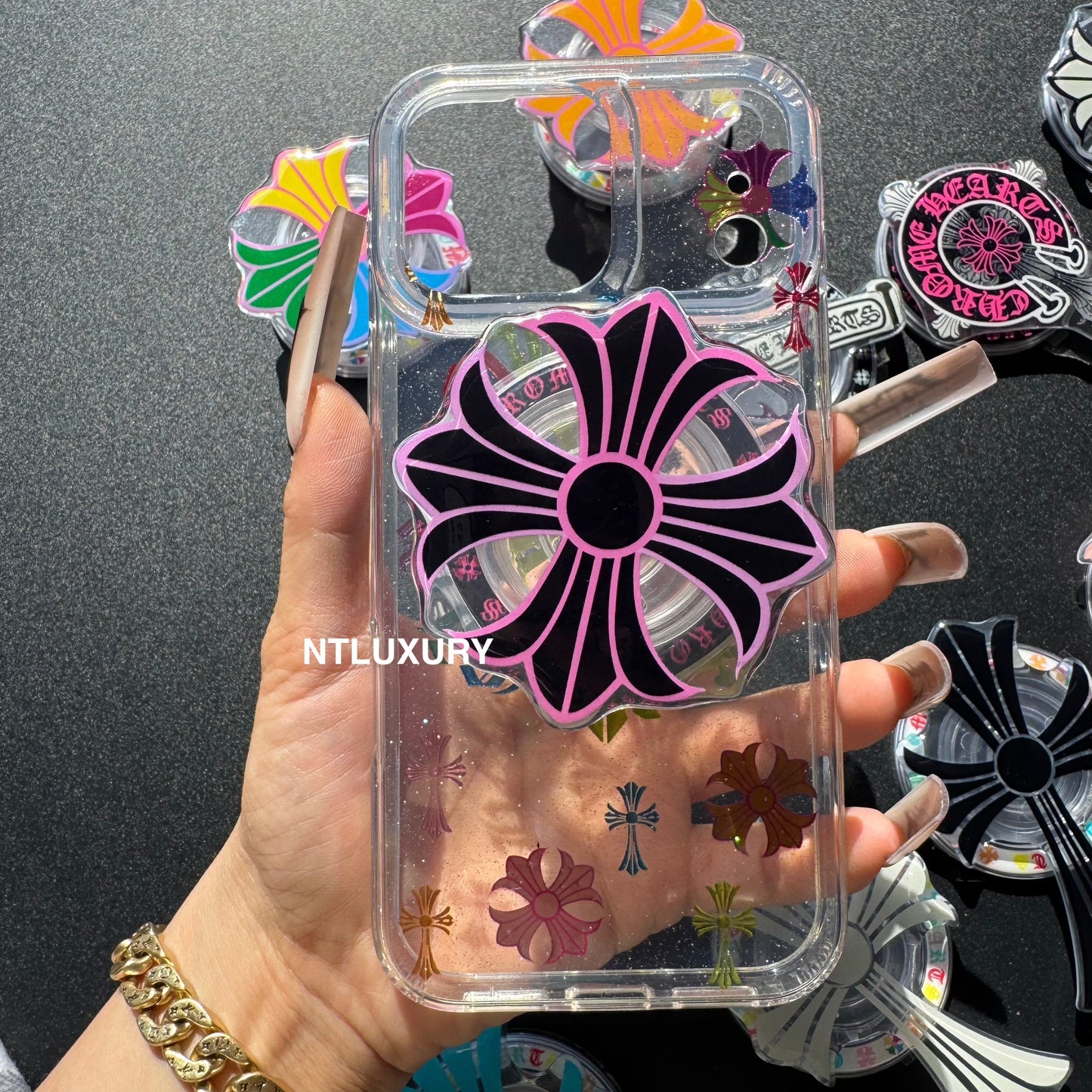 Colorful Cross Chrome Magsafe Phone Case