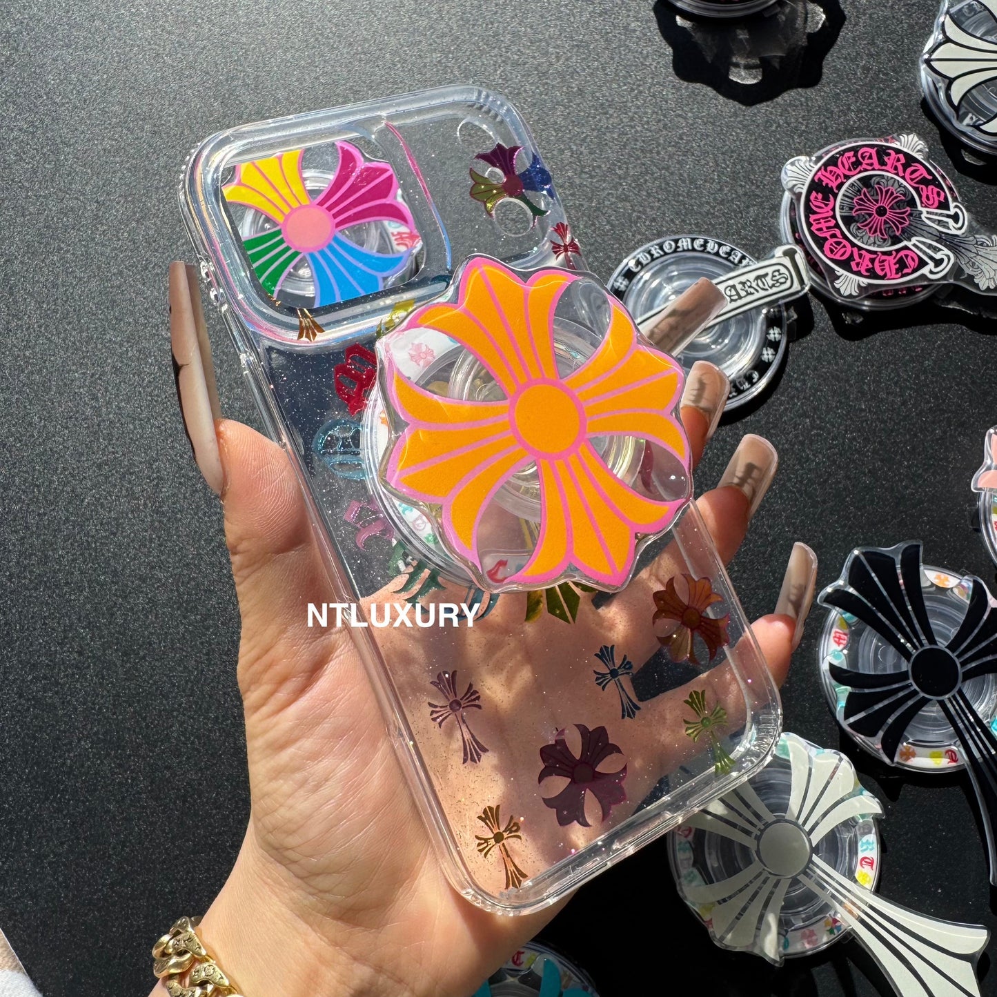 Colorful Cross Chrome Magsafe Phone Case