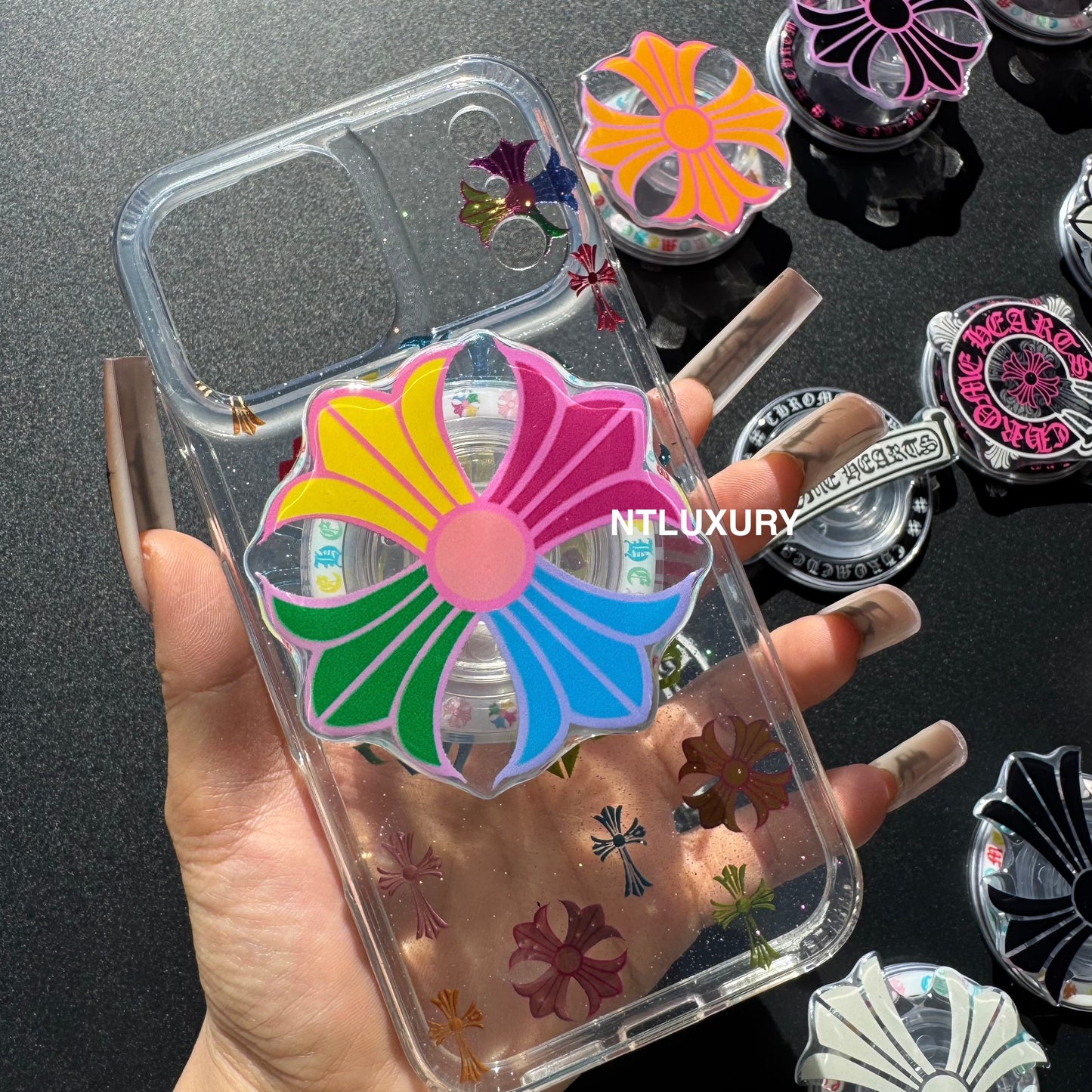 Colorful Cross Chrome Magsafe Phone Case